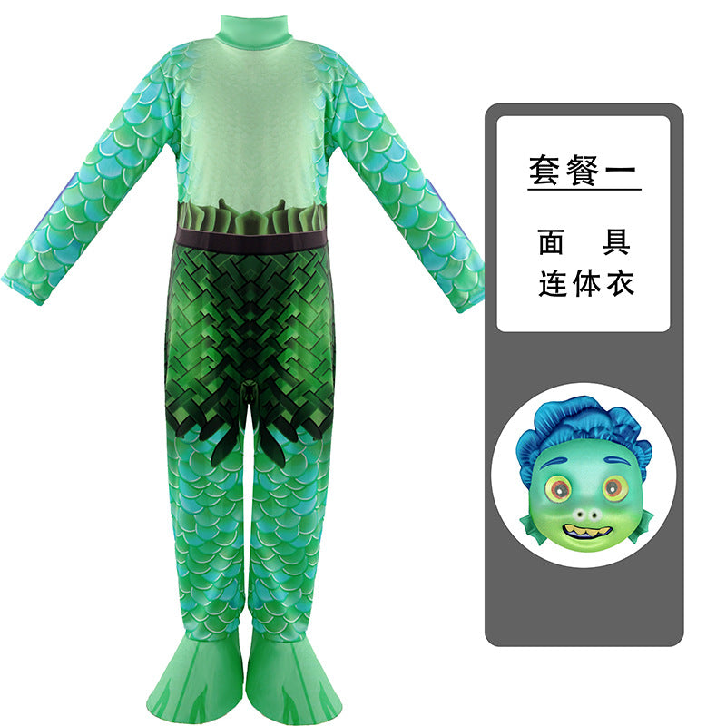 Luca Alberto Sea Monster Costume For Kids Halloween Cosplay