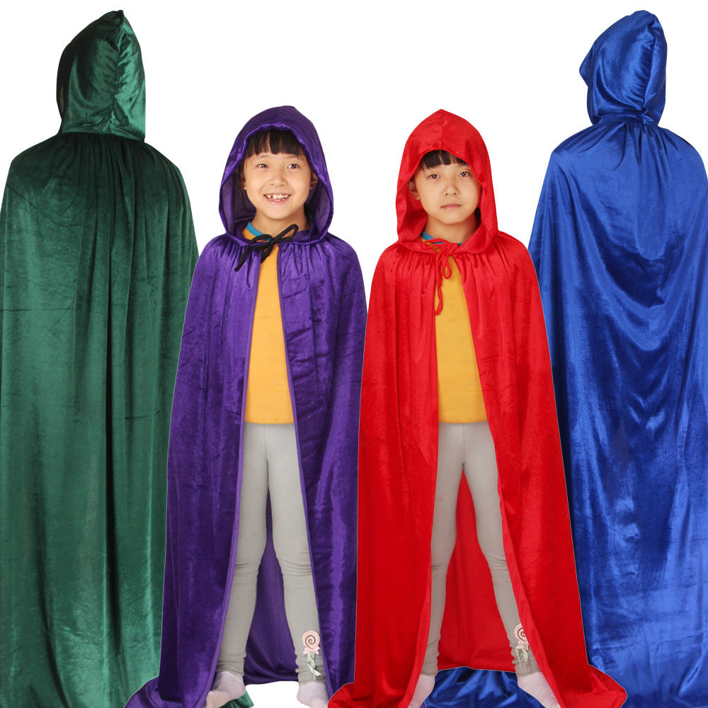 Wholesale Velvet Halloween Cloak For Kids Adults Vampire Reaper Costume