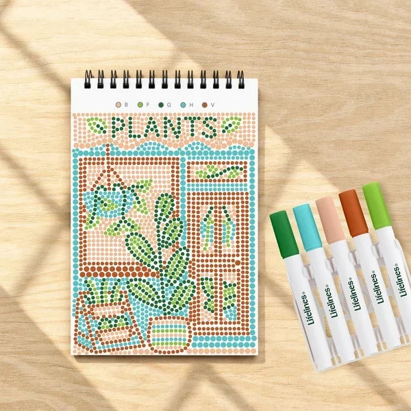 Lifelines FlowArt MINI Dot-By-Letter - Plant Paradise - Meditative Art