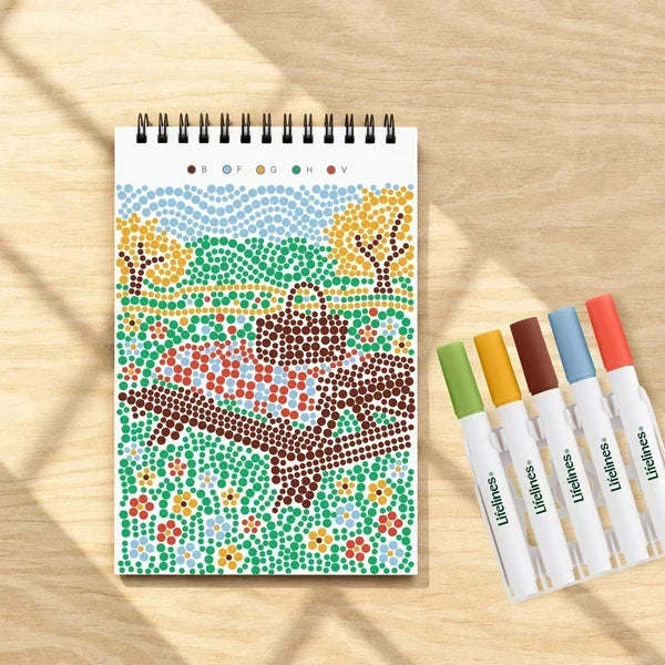 Lifelines FlowArt MINI Dot-By-Letter - Small Town Serenity - Meditative Art