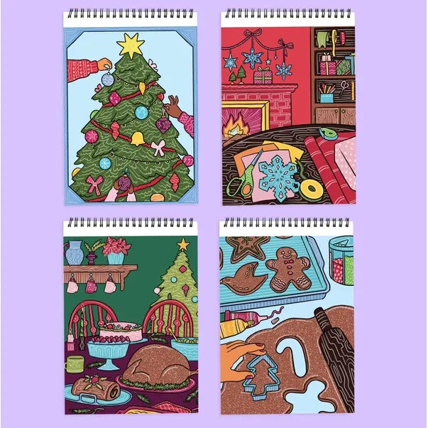 Lifelines FlowArt Color-To-Reveal - Home For The Holidays - Scented Holiday Meditative Art