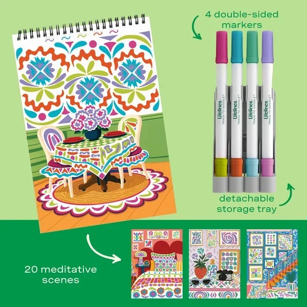 Lifelines FlowArt Trace-To-Doodle - Style Your Space - Meditative Art