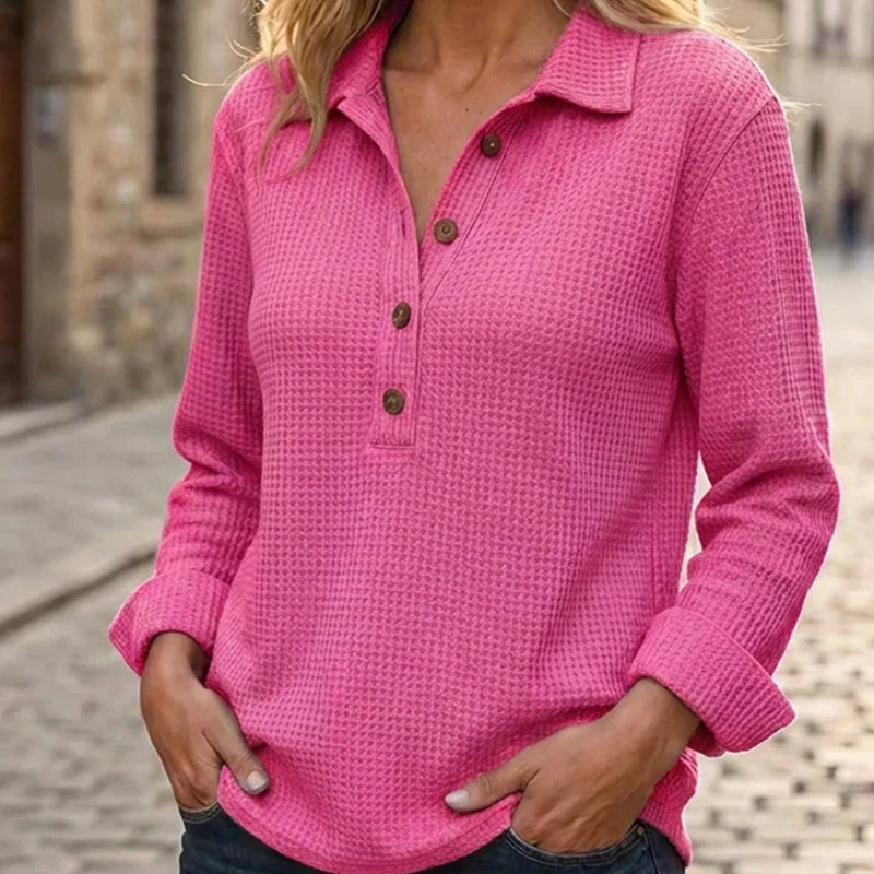 Knit Button Henley Top
