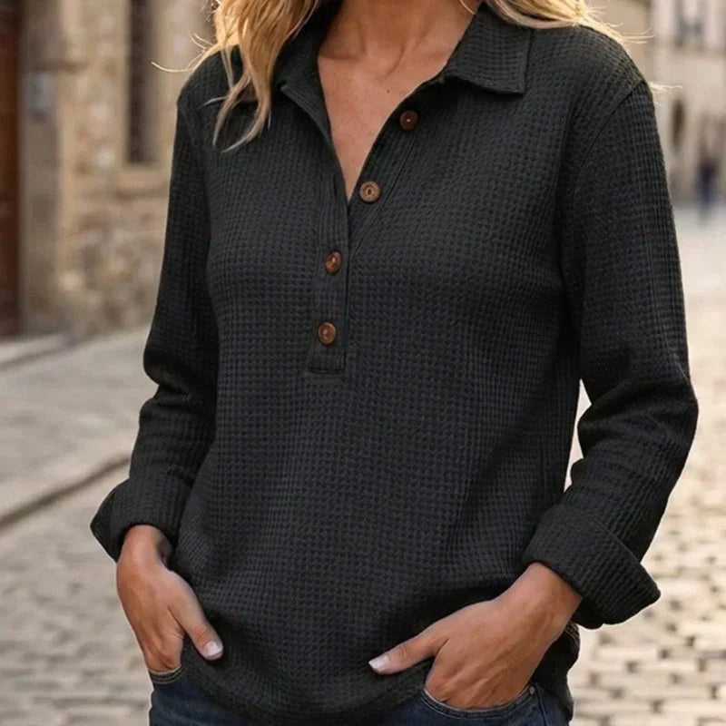 Knit Button Henley Top