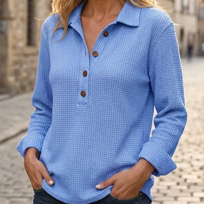 Knit Button Henley Top