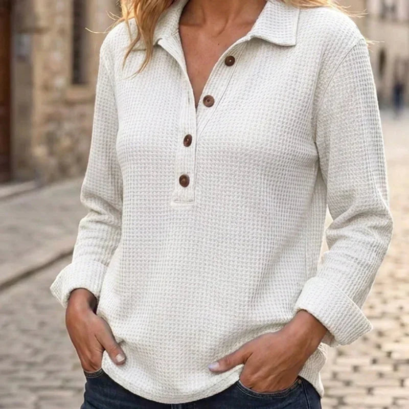Knit Button Henley Top