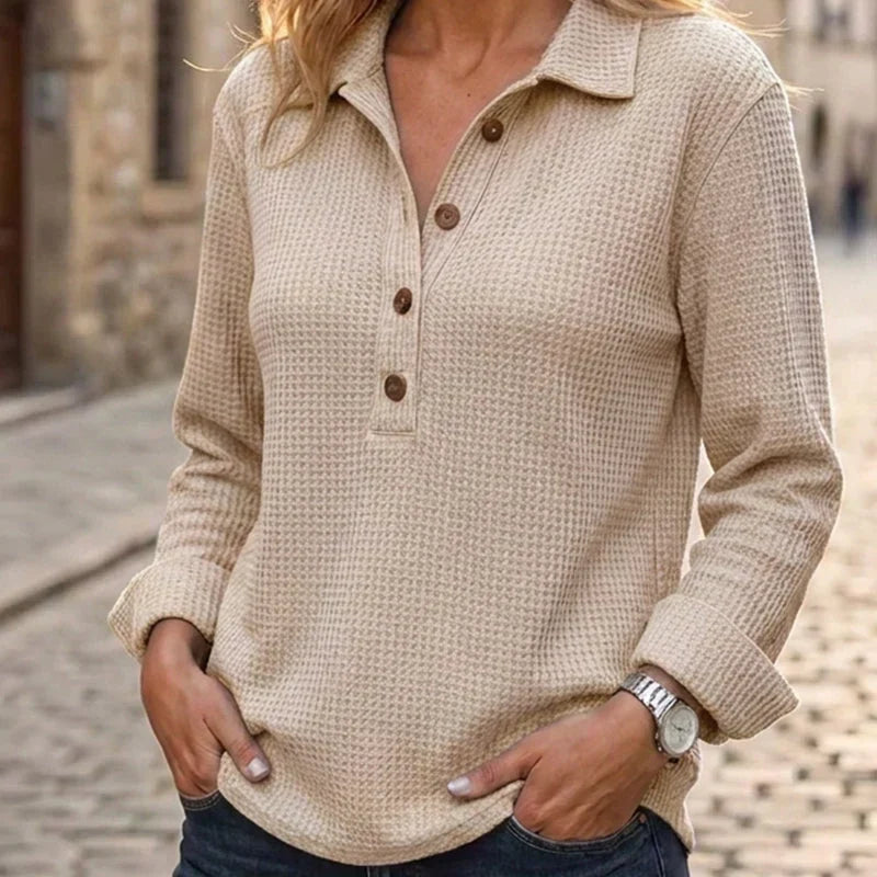 Knit Button Henley Top