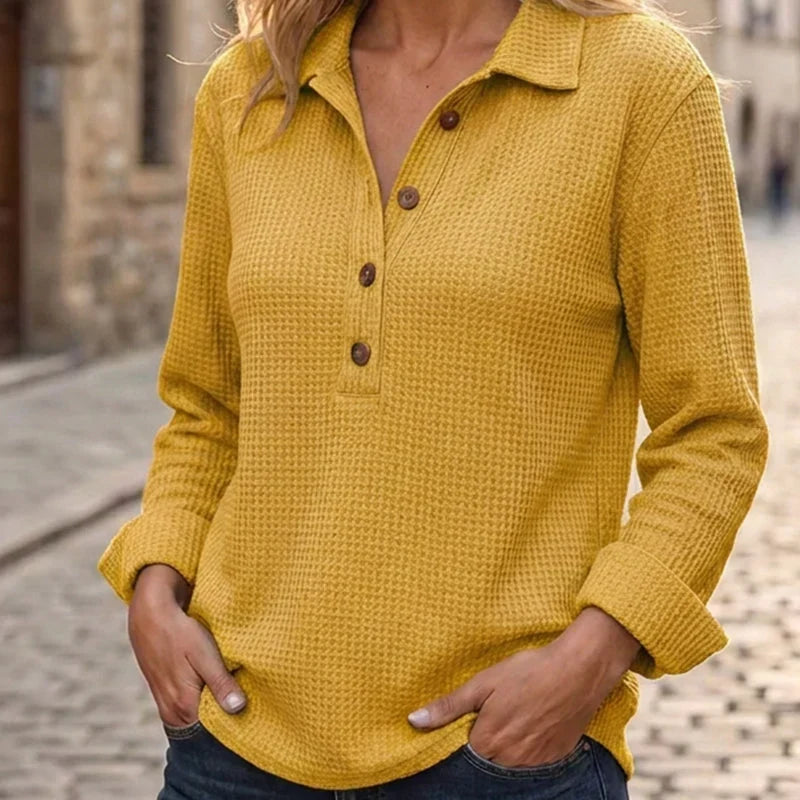 Knit Button Henley Top